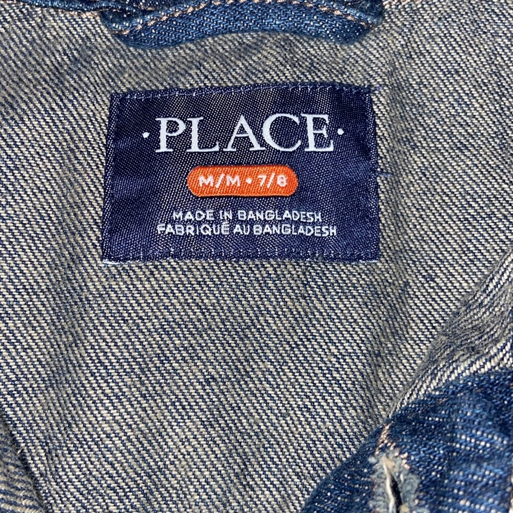 Kids Denim Jacket w/ Tiger Patch on back - Picture 4 of 8